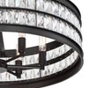 Regency Hill Oil Rubbed Bronze Pendant Chandelier 23 1/2" Wide 6-Light Drum Clear Crystal Dining Room House Foyer Kitchen - 3 of 4