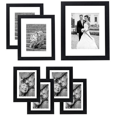 Americanflat Picture Frame Set of 7 Pieces with shatter-resistant glass - Available in a variety of sizes and styles