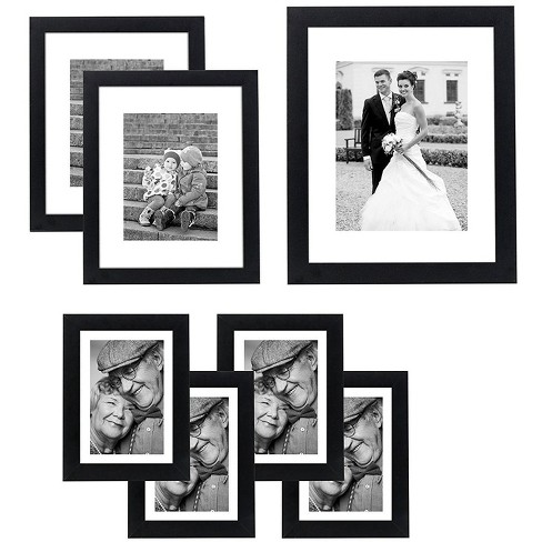 Picture Frame - Made of MDF / Shatter Resistant Glass Horizontal and Vertical Formats for Wall - Variety of Colors & Multipacks - Americanflat - image 1 of 4