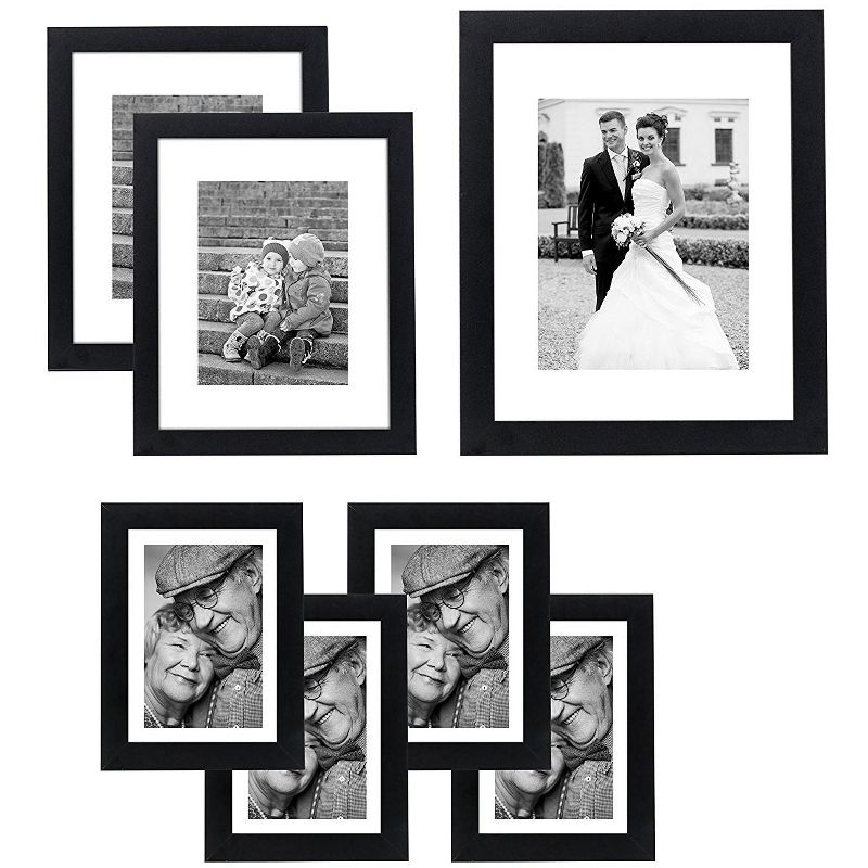 Americanflat Picture Frame Set of 7 Pieces with tempered shatter-resistant glass - Available in a variety of sizes and styles, 1 of 8