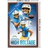 Trends International NFL Los Angeles Chargers - Ladd McConkey 25 Framed Wall Poster Prints - 3 of 4