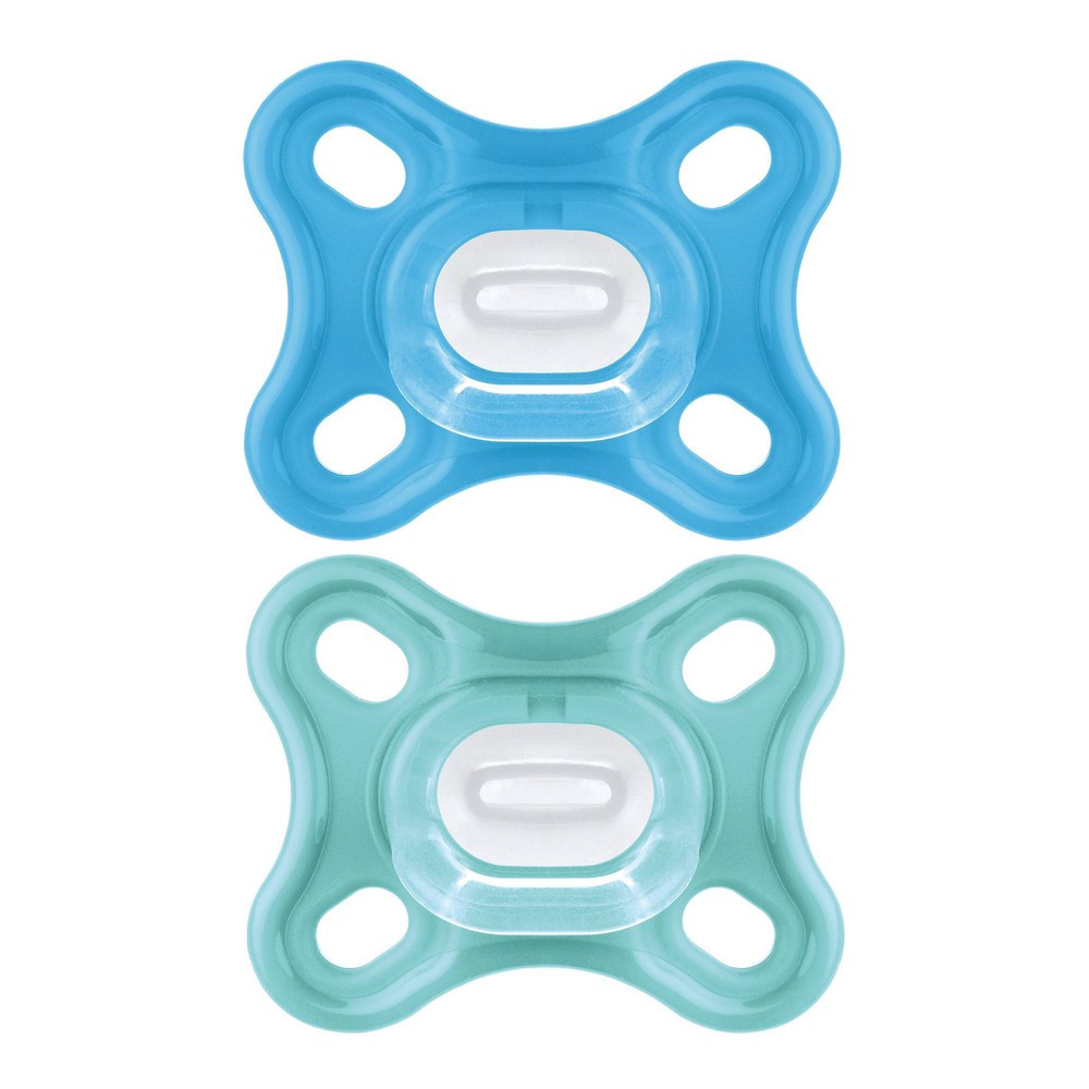 MAM Comfort 1 Newborn Lightweight Silicone Pacifier - Boy - 2pk