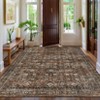 Machine Washable Soft Indoor Area Rugs Vintage Low Pile Non Slip Carpet for Bedroom Living Room Decor Bedside Bathroom Floor Mat - 2 of 4