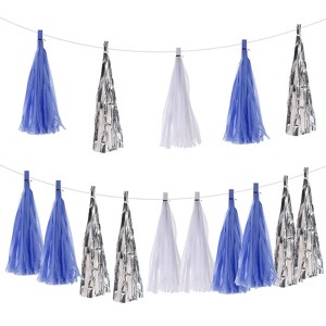 Unique Bargains Party Decoration Reusable Tassel Garland Banner DIY Kits 15 Pcs - 1 of 3