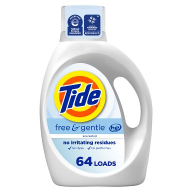 Tide Free & Gentle Unscented HE Deep Cleaning Concentrated Liquid Laundry