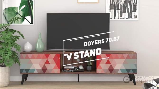 Doyers TV Stand for TVs up to 75" - Manhattan Comfort, 2 of 14, play video