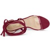 Allegra K Women's Open Toe Lace Up Clear Strap Platform Chunky Heels Sandals - 4 of 4