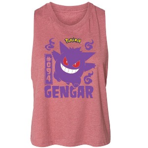 Women's Pokémon Gengar Graphic Racerback Tank - Heather Mauve - Small - 1 of 3