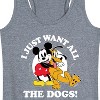 Women's - Disney - Mickey Pluto Just Want All Dogs Graphic Racerback Tank - 2 of 4