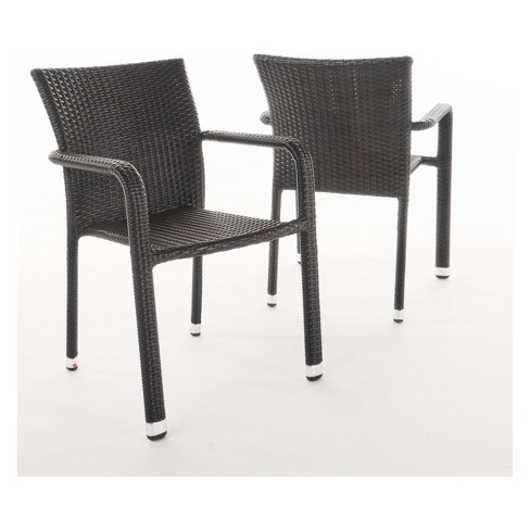 Noble house dusk gray stackable wicker outdoor dining chairs cheap