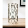 HomeRoots 14" Gold Iron and Glass Tabletop Hurricane Candle Holder - 2 of 4