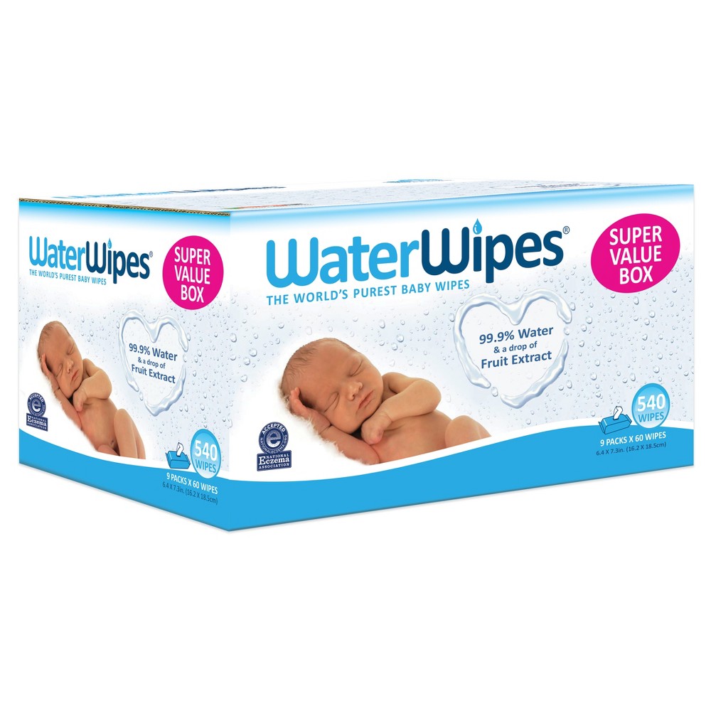 WaterWipes Baby Wipes, 540 sheets