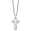 Black Bow Jewelry Stainless Steel 2 Piece Laser Cut Cross Necklace - 22 Inch - 4 of 4