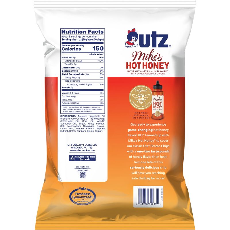 Utz Mike&#39;s Hot Honey Potato Chips - 7.75oz, 3 of 5