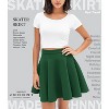 Women's Stretch Flared Skater Skirt - Basic Versatile Mini Style (XS-3XL Plus Size Available) Wb211_green - 3 of 4
