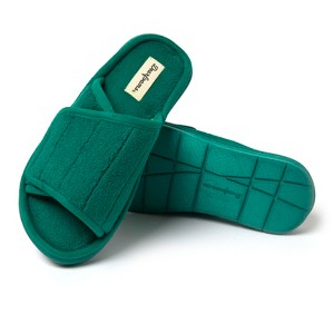 Dearfoams Women's Mickey Terry Adjustable Shower Slide House Slipper - 1 of 4
