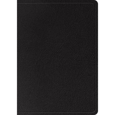 ESV Large Print Wide Margin Bible (Black) - (Leather Bound)