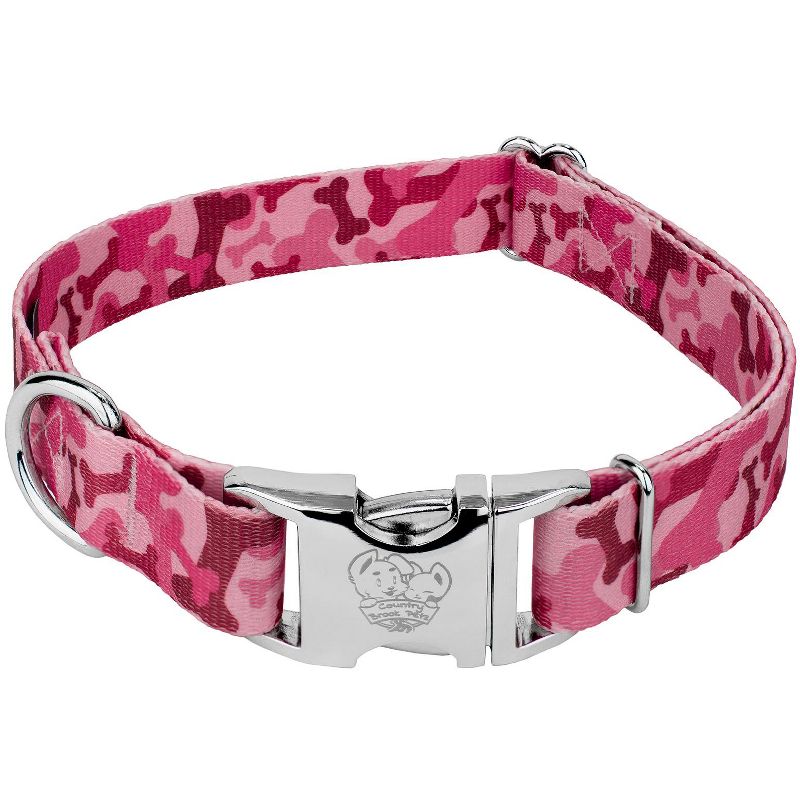 Country Brook Petz Premium Pink Bone Camo Dog Collar, 1 of 7