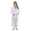 All-Season Unisex Cotton Terry Lounge Bathrobe with Embroidery by Blue Nile Mills - 3 of 4