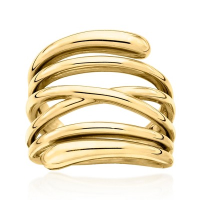 Ross-Simons Italian 18kt Gold Over Sterling Highway Ring