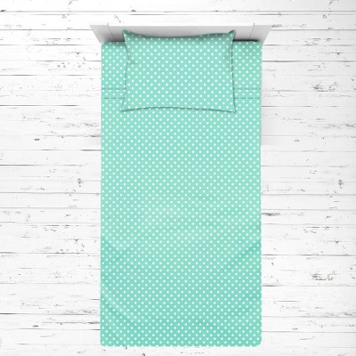 Bacati - Mint Pin Dots 3 pc Toddler Bed Sheet Set