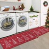 Christmas Red Kitchen Mat Sets of 2 Washable Runner Rug,17x29In+17x47In,Non Slip Non Shedding Kitchen Rug Decorative Runner Mats - 4 of 4