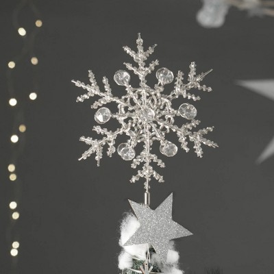 Whisen Snow Flake Christmas Tree Topper