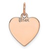 Black Bow Jewelry 14k Rose Gold Engravable Heart Disc Charm or Pendant, 13mm - 3 of 4