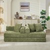 TIRAMISUBEST Convertible Floor Sofa Bed - Chenille Folding Mattress Couch w/Armrest for Living Room, Bedroom & Studio - 4 of 4