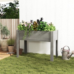 Gulches Raised Garden Bed with Legs, Elevated Wooden Planter Box for Outdoor Plants Flowers Fruits Vegetable Herb Growing - 1 of 4