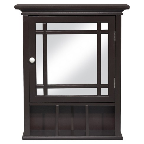 neal wall medicine cabinet dark espresso - elegant home