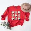 Simply Sage Market Soccer Ball Bows Stacked Sweatshirt - 3 of 4