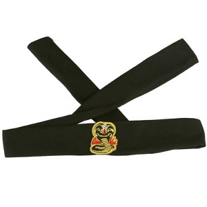 HalloweenCostumes.com One Size Fits Most   Adult Karate Kid Cobra Kai Headband Costume Accessory, Black - 1 of 4