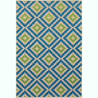 Oriental Weavers Cayman 2063Z Blue/ Green Indoor/Outdoor Area Rug - 9'10" x 12'10"