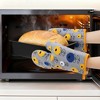 REGALWOVEN Cotton Heat Resistant Stain-Resistant Oven Mitts 2 Pcs with Pot Holders 4 Pcs 11x7.1inch - 3 of 4
