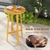 Tangkula 24" Bar Height Table w/ Footrest Patio Bistro Table for Indoors Outdoors - 2 of 4