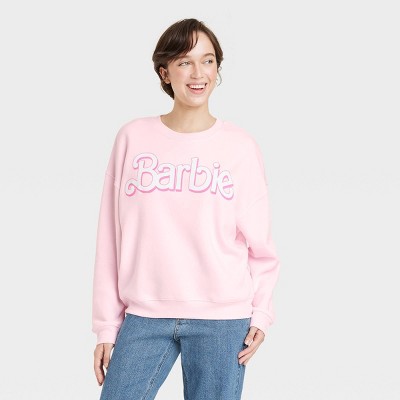 Women s Barbie Logo Graphic Sweatshirt Pink Target