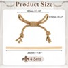 Unique Bargains Jute Hand-Woven Decorative Drape Curtain Tiebacks with Wood Club - 2 of 4