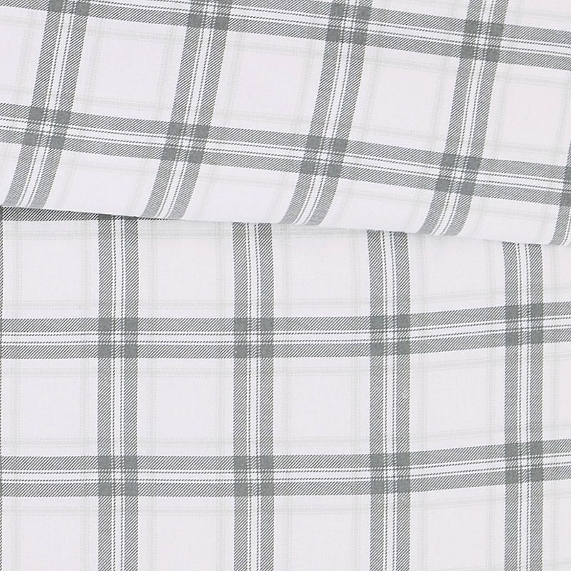 Plaid Flannel Comforter Set Gray - London Fog, 6 of 8