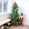 Sunnydaze Indoor Artificial Unlit Slim Christmas Tree with Metal Stand and Hinged Branches - Green - image 4 of 4