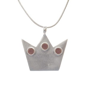 Dicksons Royal Princess Crown Pretty in Purple Crystalized Pendant 18-20 Inch Silver Plated Charm Necklace in Jewelry Box - 1 of 4