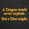 Mens Funny T Shirts A Dragon Would Never Explode But A Dino Might Sarcastic Joke Tee For Men - Crazy Dog Men's T Shirt - 2 of 4