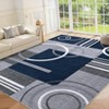 9x12 Modern Area Rug - Machine Washable Low Pile Carpet, Non-Slip & Non-Shedding for Living Room,Bedroom,Playroom,office(Navy Blue) - 2 of 4