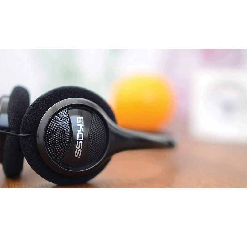 KOSS® KPH7 On-Ear Headphones in Hang Bag Packaging, Black, 4 of 6