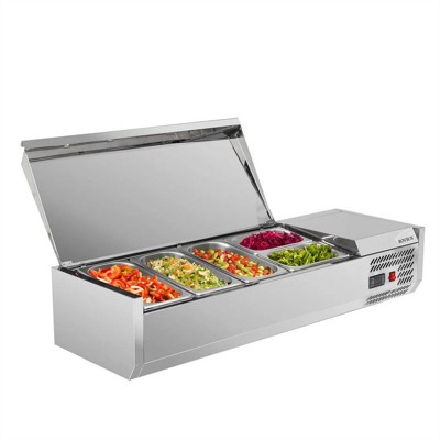 Winado 47 in. 150W 110V Refrigerated Prep Rail Countertop