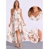 INSPIRE CHIC Women's Casual V Neck Floral Print Belt Sleeveless Maxi Dress - 2 of 4
