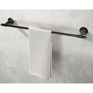 Home Mart Goods Black 24" Towel Bar With 6" Extender Venetian Bronze Finish Wall Mounted - 1 of 4