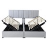 Whisen King Size Upholstered Platform Bed with a Storage System - Gray - 4 of 4