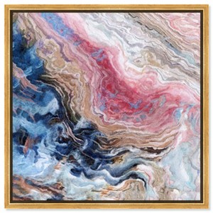 Art Remedy Doll Memories - Bold Watercolor Geode Pastel Color Abstract Wall Art Framed - 1 of 4
