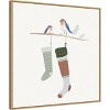 Amanti Art Blue Birds of Christmas Happiness I by Lucca Sheppard Canvas Wall Art Print Framed 30-in. x 30-in. - 3 of 4
